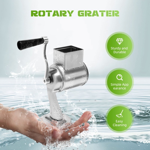 Râpe manuelle en acier inoxydable avec 5 lames différentes pour carottes, concombres, pommes de terre