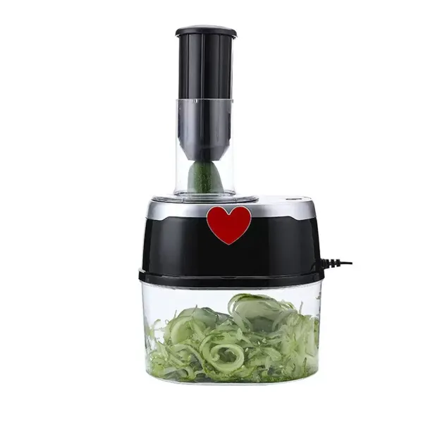 Coupe Légumes Électrique Coupe Spirale Trancheur Hacheur Râpe de Cuisine Spirale pour Courgettes Carottes Concombres 2L