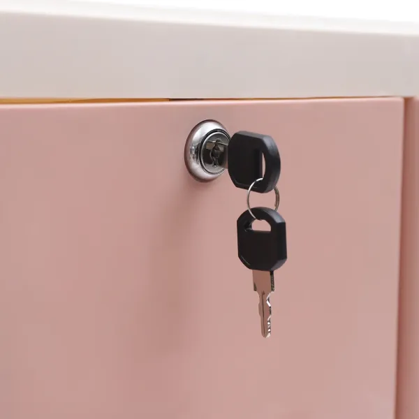 Commode de chevet en plastique avec 6 tiroirs - Avec 4 roues Home (39,7 x 33,8 x 13,8 x 40 cm) - Rose Commode de chevet en plastique avec 6 tiroirs - Avec 4 roues Home (39,7 x 33,8 x 13,8 x 40 cm) - Rose