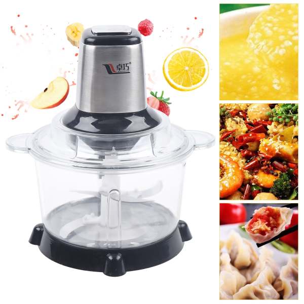 Robot électrique de 5 litres, mode silencieux, 2 vitesses avec protection, convient pour la viande, les aliments homogénéisés, les fruits et les légumes