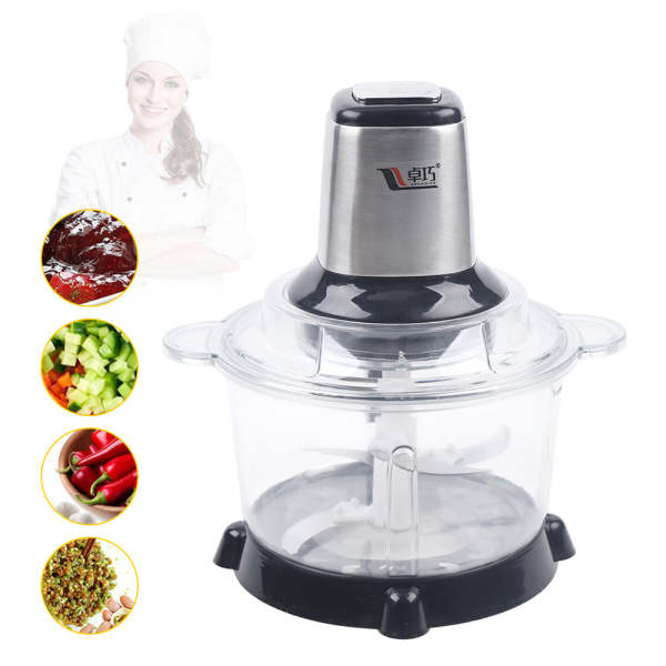 Robot électrique de 5 litres, mode silencieux, 2 vitesses avec protection, convient pour la viande, les aliments homogénéisés, les fruits et les légumes