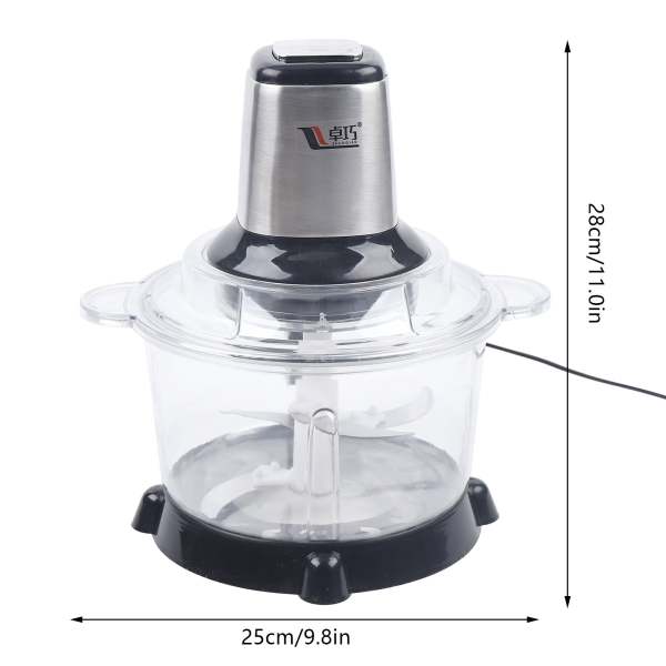 Robot électrique de 5 litres, mode silencieux, 2 vitesses avec protection, convient pour la viande, les aliments homogénéisés, les fruits et les légumes Robot électrique de 5 litres, mode silencieux, 2 vitesses avec protection, convient pour la viande, les aliments homogénéisés, les fruits et les légumes