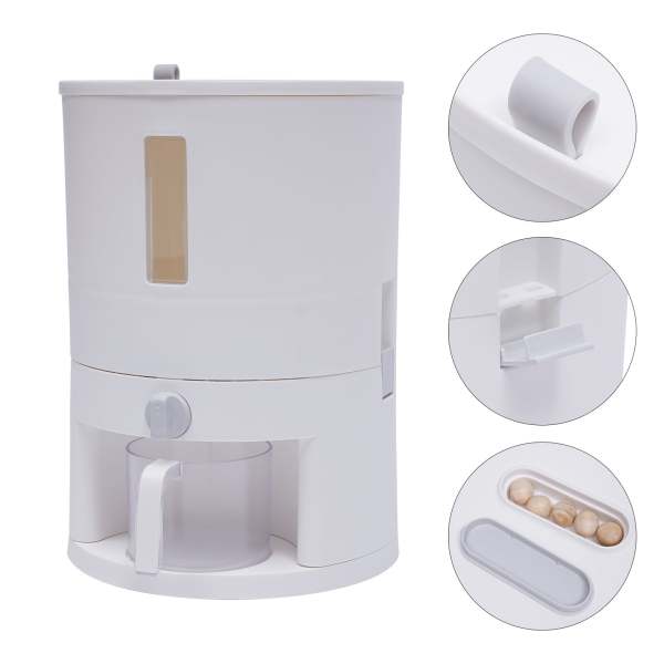 Distributeur de céréales de cuisine - Avec verre doseur (12L) Distributeur de céréales de cuisine - Avec verre doseur (12L)
