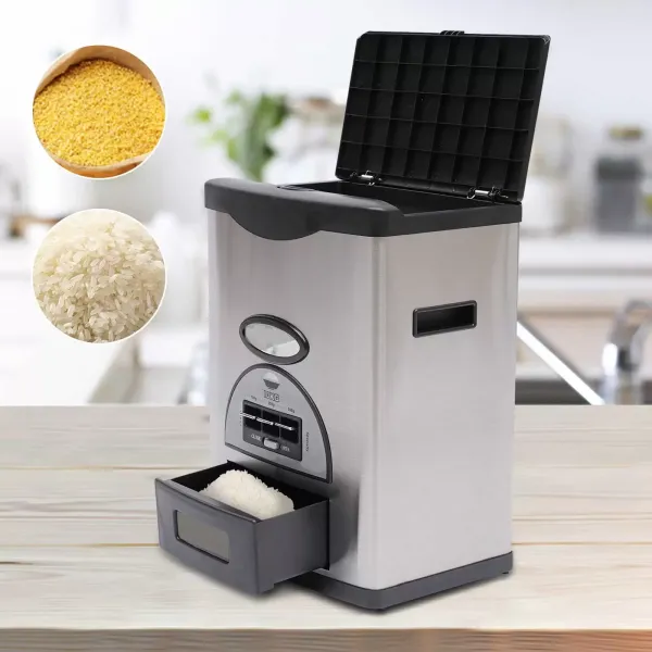 CNCEST-Distributeur automatique de riz - 10 kg - Pour céréales et aliments secs