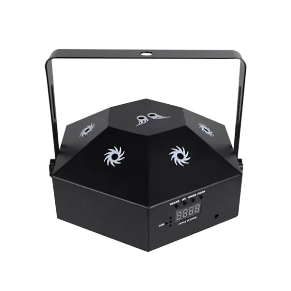 CNCEST Lampe de fête stroboscopique sans fil - 8 yeux - LED - Avec contrôle du son et télécommande - 8 motifs différents