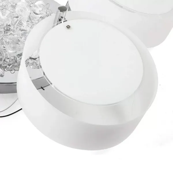 Plafonnier LED en cristal - Moderne - Suspension - Économie d'énergie - Réglable - Avec télécommande (5 têtes)