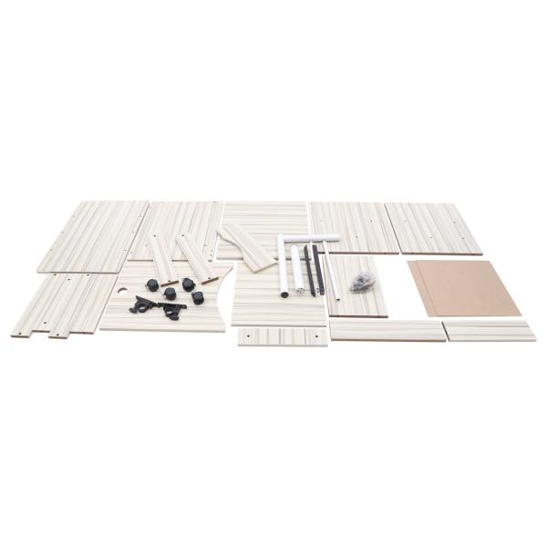 Table d'appoint avec roulettes - Hauteur réglable - Avec rail pratique pour tablette et rangement multi-couches