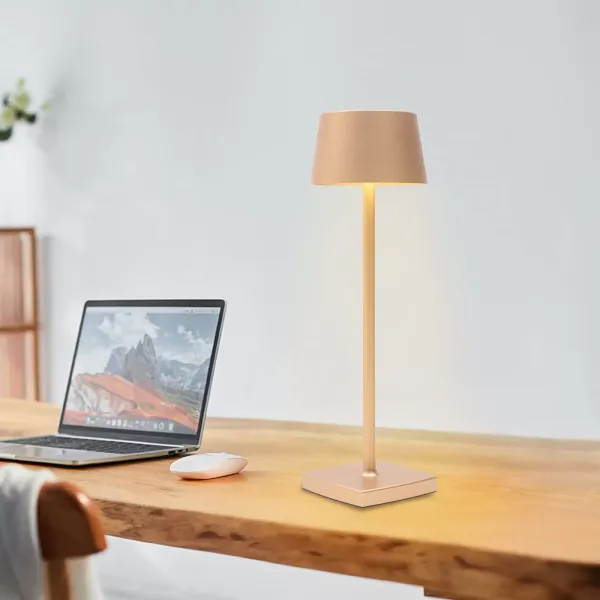 Lampe de table LED rechargeable 3,5 W - Lampe de chevet sans fil - Convient pour jardin/table/table de chevet