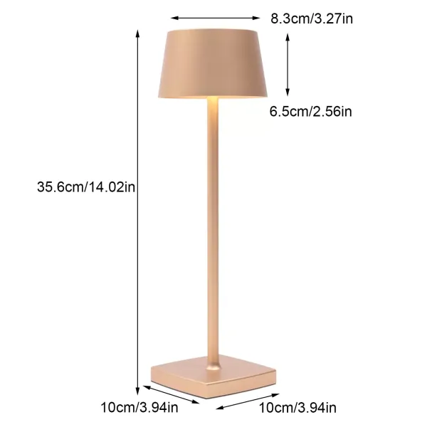 Lampe de table LED rechargeable 3,5 W - Lampe de chevet sans fil - Convient pour jardin/table/table de chevet