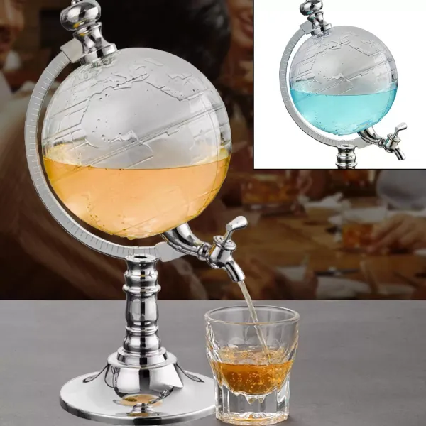 Distributeur de bière avec support - Volume : 1,5 l, 34 cm de haut, colonne à boissons, pompe à boisson, pompe à boissons.