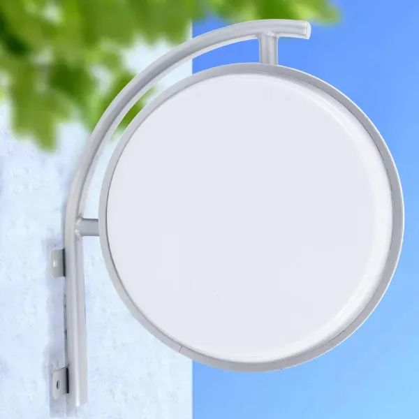 Boîte LED ronde double face - Diamètre : 40 cm - Avec câble d'alimentation de 1,5 m.