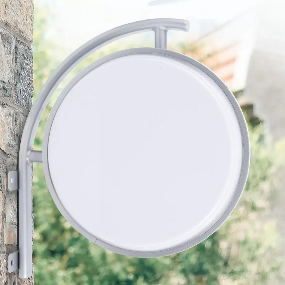 Boîte LED ronde double face - Diamètre : 40 cm - Avec câble d'alimentation de 1,5 m.