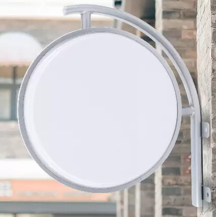 Boîte LED ronde double face - Diamètre : 40 cm - Avec câble d'alimentation de 1,5 m.
