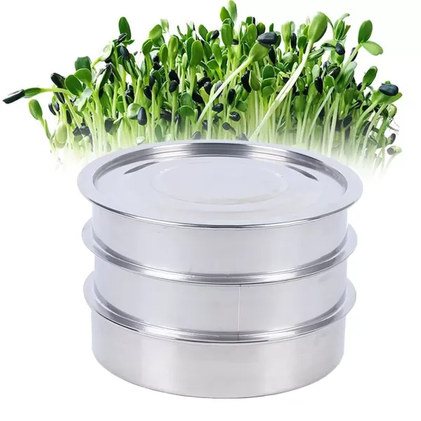 Boîte de germination pour germination - En acier inoxydable - Diamètre : 20 cm