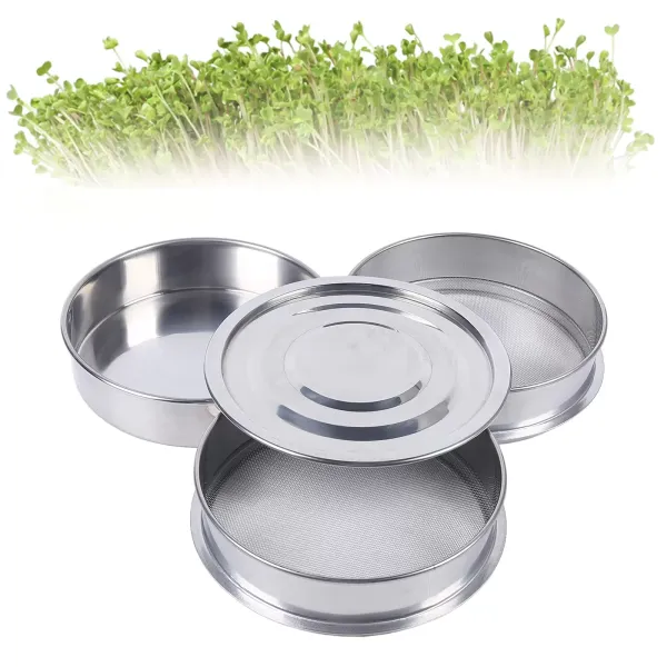 Boîte de germination pour germination - En acier inoxydable - Diamètre : 20 cm