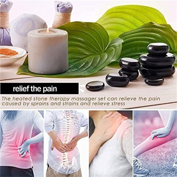 20 Pièces Les pierres de Lave pour un Massage Basalte Kit de Pierres Chaudes avec Boîte Chauffante Hot Stone Massage Chaud pour Spa, Bien-être 20 Pièces Les pierres de Lave pour un Massage Basalte Kit de Pierres Chaudes avec Boîte Chauffante Hot Stone Massage Chaud pour Spa, Bien-être