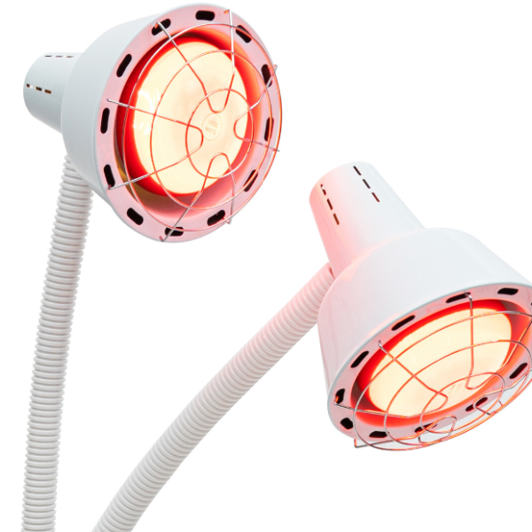 Lampe chauffante, lampe infrarouge, infrarouge 275 W, double tête