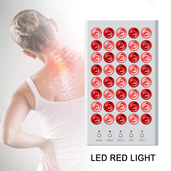 Lumière LED infrarouge 660 nm / 850 nm - Lampe thérapeutique anti-âge + masque pour les yeux 200 W - infrarouge