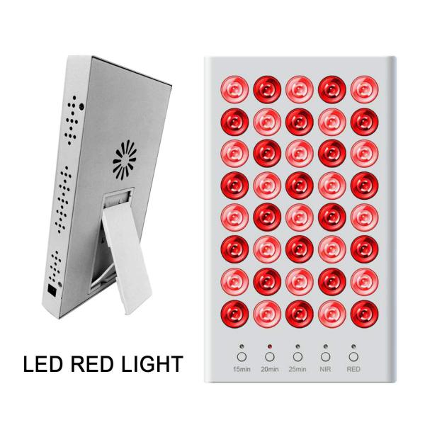 Lumière LED infrarouge 660 nm / 850 nm - Lampe thérapeutique anti-âge + masque pour les yeux 200 W - infrarouge