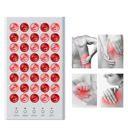 Lumière LED infrarouge 660 nm / 850 nm - Lampe thérapeutique anti-âge + masque pour les yeux 200 W - Thérapie infrarouge