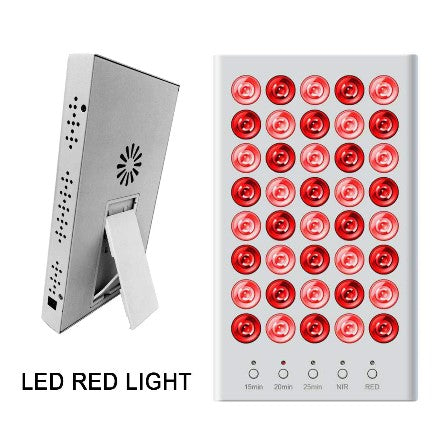 Lumière LED infrarouge 660 nm / 850 nm - Lampe thérapeutique anti-âge + masque pour les yeux 200 W - Thérapie infrarouge