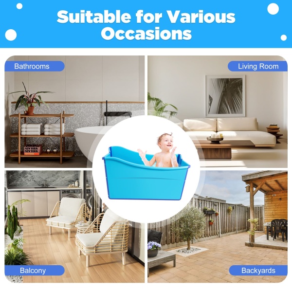 Baignoire pliable en plastique - Pour enfants - Pour adultes