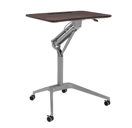 Table à roulettes pour ordinateur portable - Support fixe - Angle réglable en hauteur - Avec roulettes