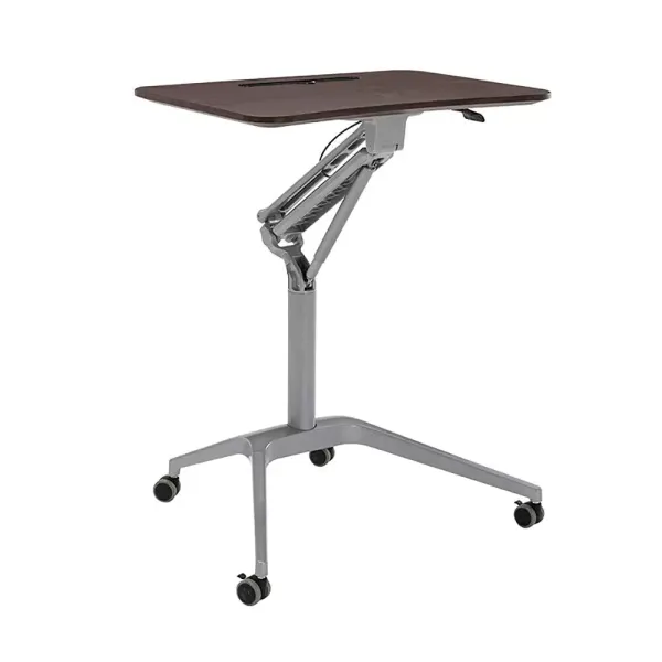 Table à roulettes pour ordinateur portable - Support fixe - Angle réglable en hauteur - Avec roulettes