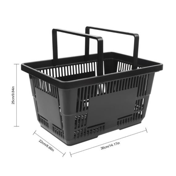 Lot de 12 paniers de courses pliables en plastique