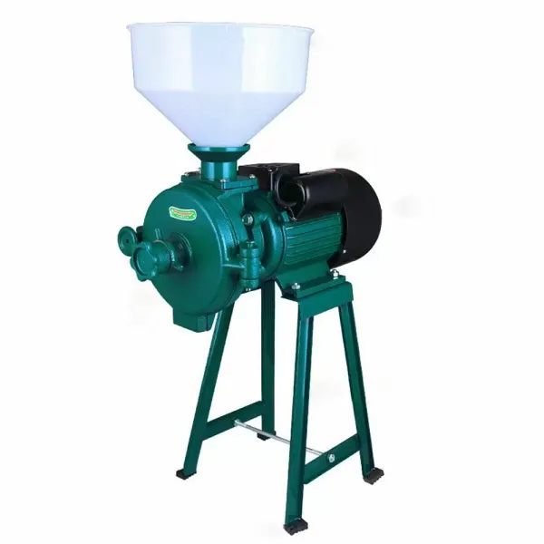 Moulin à céréales avec entonnoir pour graines, farine de riz, maïs 1400 tr/min ( Vert )