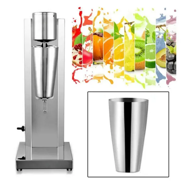 Machine à milk-shake commerciale de 180W en acier inoxydable, avec mousseur, pour smoothie 650m
