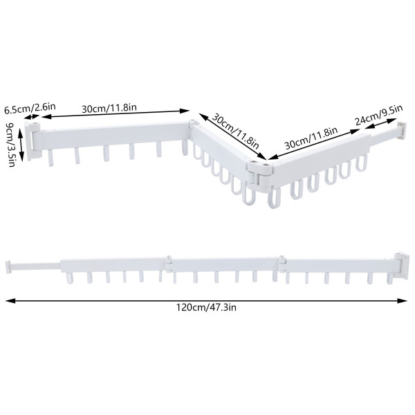 Cintre mural anneau pivotant - 30% - blanc