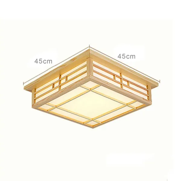 Plafonnier LED en bois - Pour chambre à coucher - 220 V - 24 W