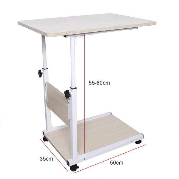 Bureau réglable pour ordinateur portable - Bureau portable - Table de chevet réglable en hauteur