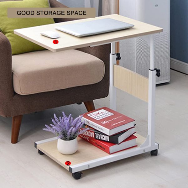 Bureau réglable pour ordinateur portable - Bureau portable - Table de chevet réglable en hauteur Bureau réglable pour ordinateur portable - Bureau portable - Table de chevet réglable en hauteur