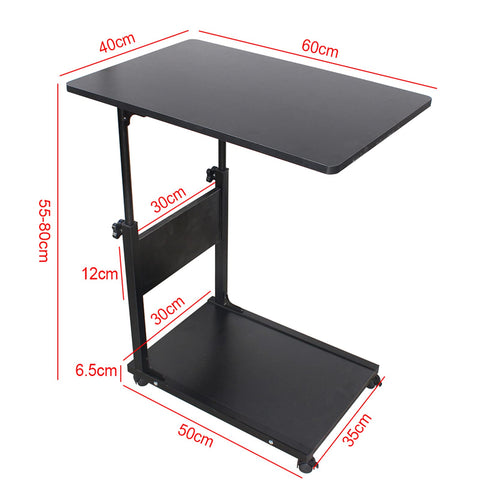 Table de chevet mobile - En métal - Hauteur réglable en hauteur
