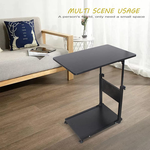Table de chevet mobile - En métal - Hauteur réglable en hauteur