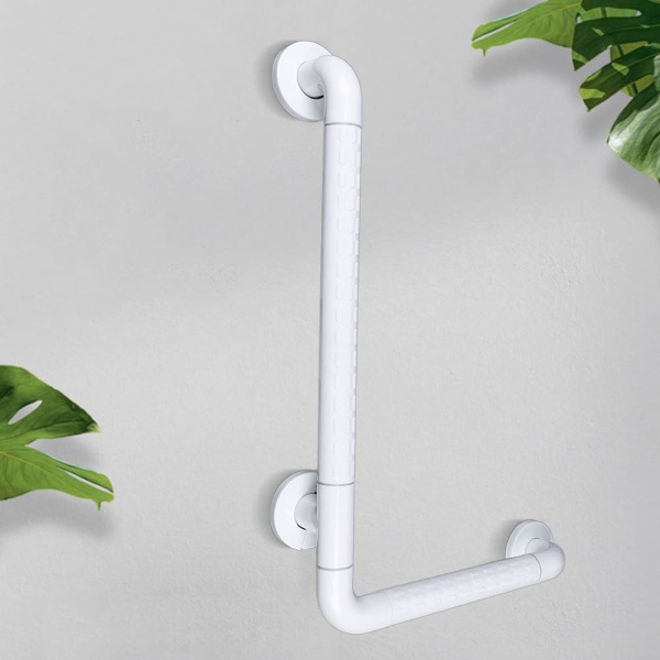 Barre d'Appui, Barre De Sécurité Antidérapante pour Salle De Bain Barre d'Appui Murale à Angle Droit en Acier Inoxydable pour Salle De Bain, Douche