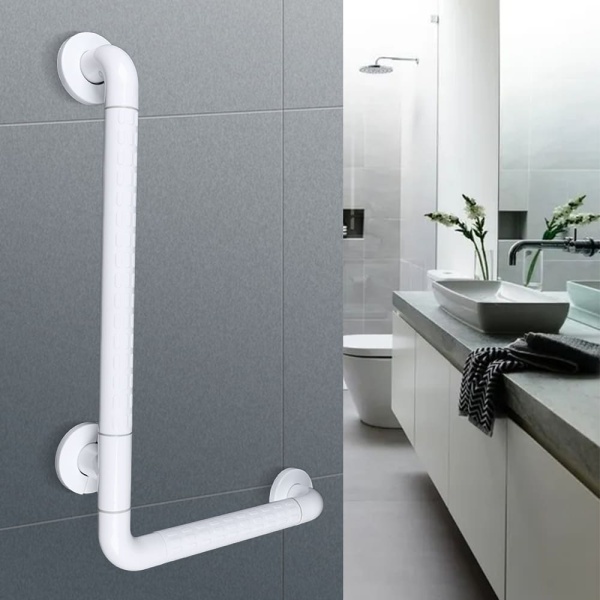Barre d'Appui, Barre De Sécurité Antidérapante pour Salle De Bain Barre d'Appui Murale à Angle Droit en Acier Inoxydable pour Salle De Bain, Douche