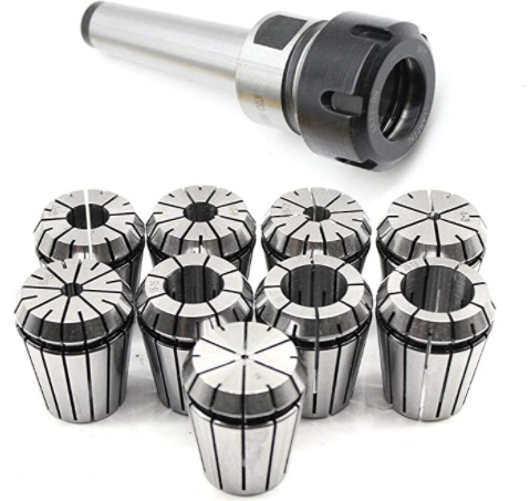 Mandrin de serrage M12 MK3 ER32 + jeu de 9 pinces de serrage 2-20 mm pour fraiseuse, en acier à ressort de haute qualité