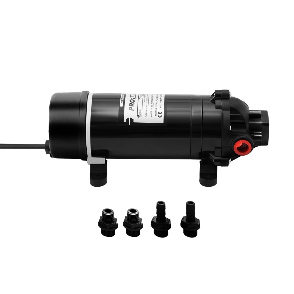 Pompe à eau auto-amorçante - 220 V - 5,5 l/min - 3 chambres - Pompe à pression de 90 PSI max pour nettoyage de l'eau, machine à filtre, DP-160M