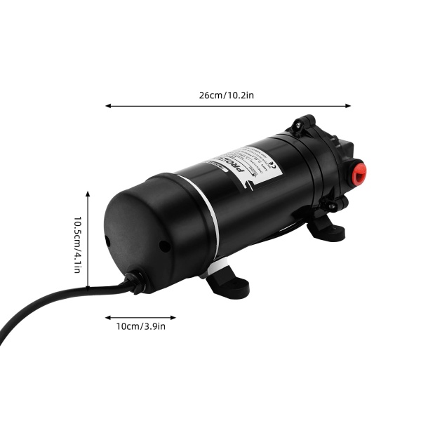 Pompe à eau auto-amorçante - 220 V - 5,5 l/min - 3 chambres - Pompe à pression de 90 PSI max pour nettoyage de l'eau, machine à filtre, DP-160M