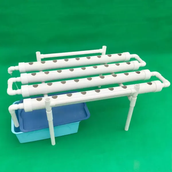 4 tubes 36 emplacements Système de culture hydroponique PVC U Hydroponique Kit de culture Blanc.
