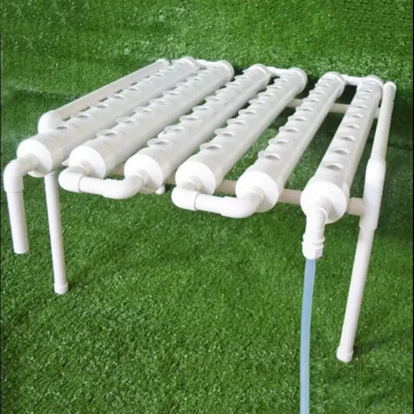 Kit de culture hydroponique - 54 trous - Tube en PVC hydroponique 6 tubes -  Système de plantes de jardin pour légumes à feuilles