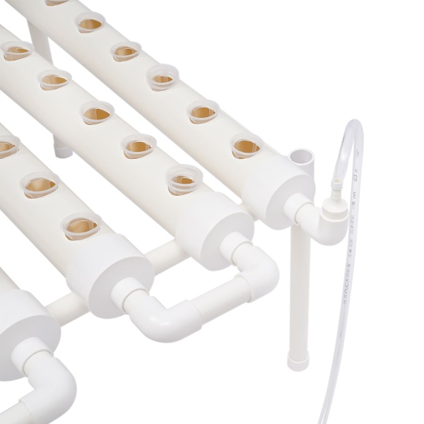 Kit de culture hydroponique - 54 trous - Tube en PVC hydroponique 6 tubes -  Système de plantes de jardin pour légumes à feuilles