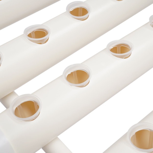 Kit de culture hydroponique - 54 trous - Tube en PVC hydroponique 6 tubes -  Système de plantes de jardin pour légumes à feuilles