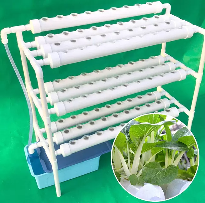 Hydrocultuur kweekset voor groenten PVC hydrocultuurbuis - Hydrocultuur kweekset 90 locaties 10 buizen