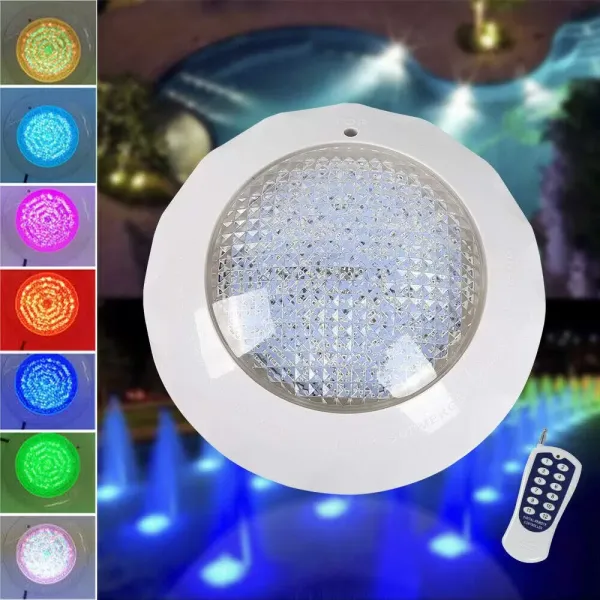 Éclairage de piscine LED submersible 45 W RVB avec télécommande étanche IP68 pour éclairage de bassin