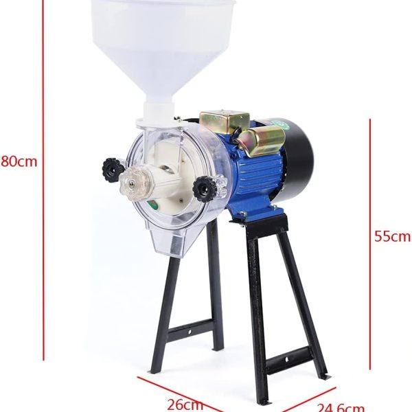Broyeur à eau 220 V avec entonnoir, moulin à céréales, moulin à céréales, moulin à légumes électrique 1400 tr/min, moulin à déchets pour céréales