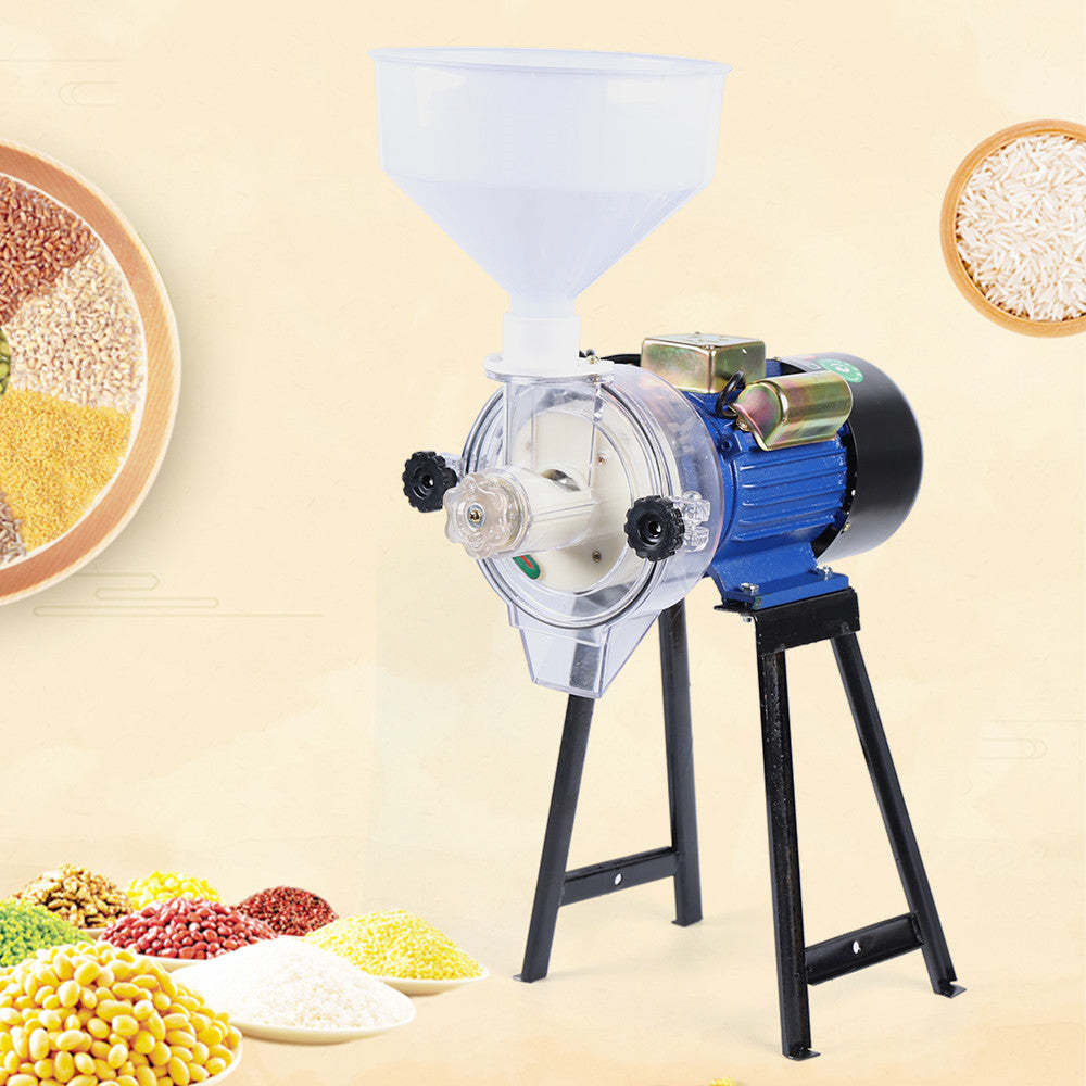 Broyeur à eau 220 V avec entonnoir, moulin à céréales, moulin à céréales, moulin à légumes électrique 1400 tr/min, moulin à déchets pour céréales